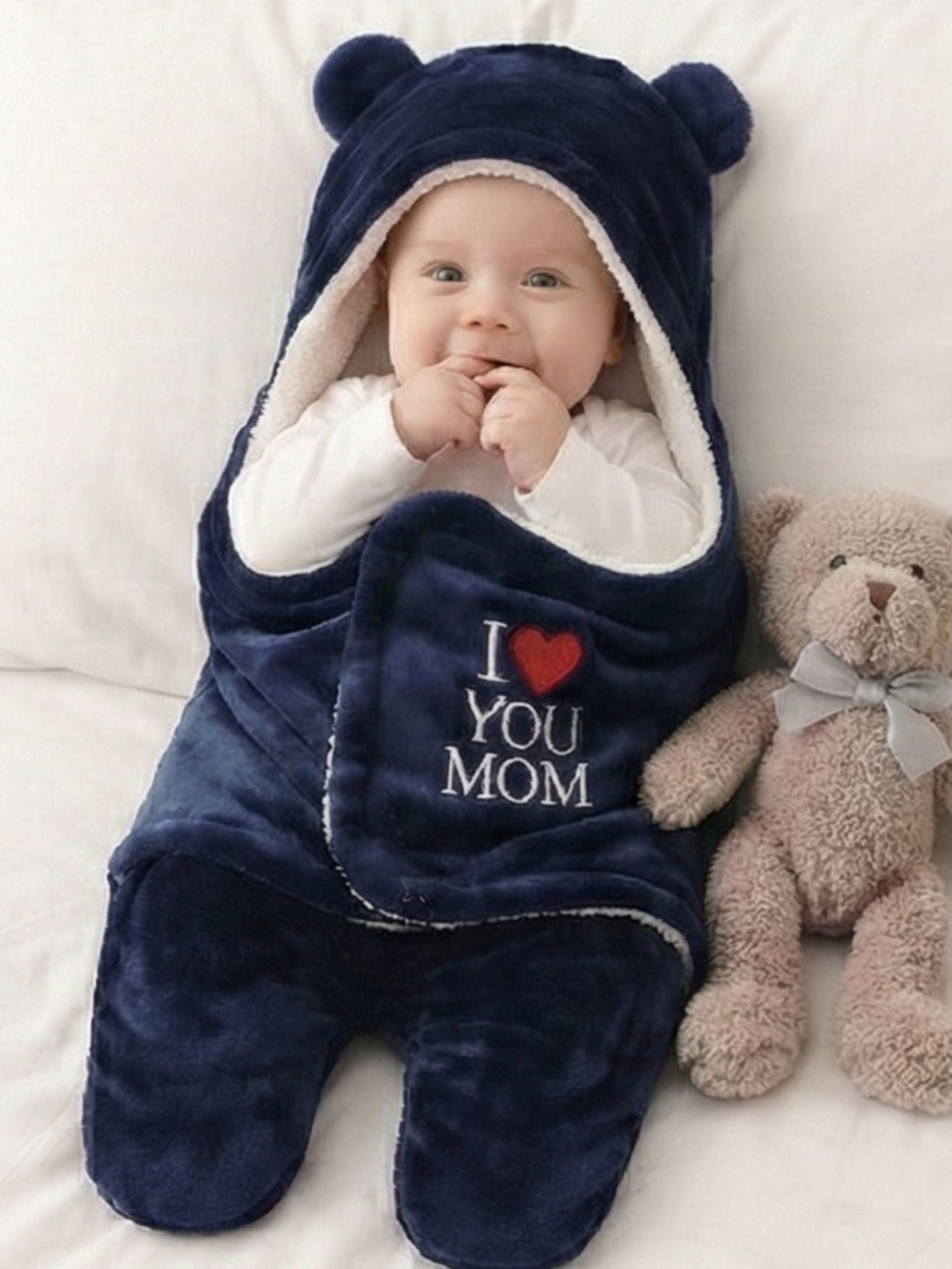 Cozy Cotton Hooded Swaddle for New Born - Feels Like Moms Hug