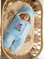Cozy Cotton Hooded Swaddle for New Born - Feels Like Moms Hug