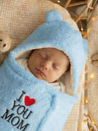 Cozy Cotton Hooded Swaddle for New Born - Feels Like Moms Hug