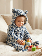 Baby Plush Animal Hooded Romper